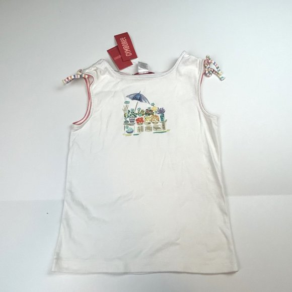 NWT Gymboree Gilr Olive Embroidered Pocket Skort & Market Scene Tank Size 6 - Picture 6 of 9